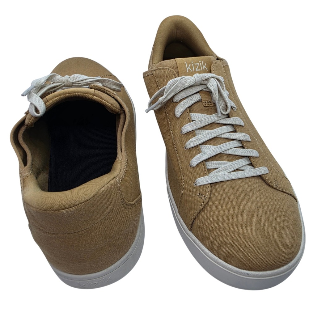 Kizik Irvine Canvas Hands Free Slip On Sneakers Mens 12 Court Shoes Tan